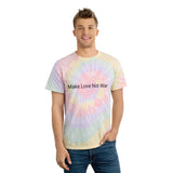 "Psychedelic Tie-Dye Tee Shirt - Make Love Not War - Vintage-Inspired Peaceful Vibes!"
