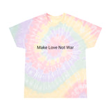 "Psychedelic Tie-Dye Tee Shirt - Make Love Not War - Vintage-Inspired Peaceful Vibes!"