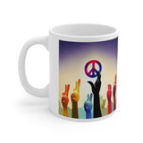 🌈 **Embrace Unity with Our "Make Love Not War" Coffee Mug: We Are All One!** 🌈