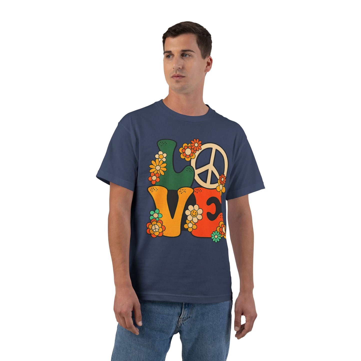 Peace & Love 1960s Graphic T-Shirt — Summer of Love Retro Tee