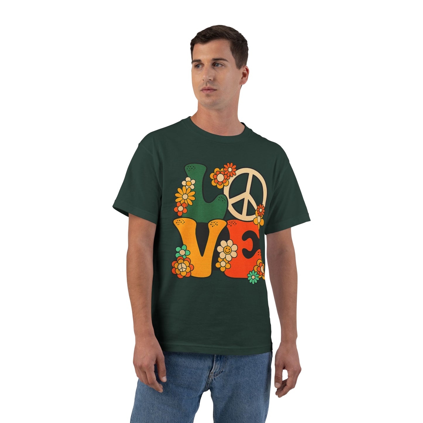 Peace & Love 1960s Graphic T-Shirt — Summer of Love Retro Tee
