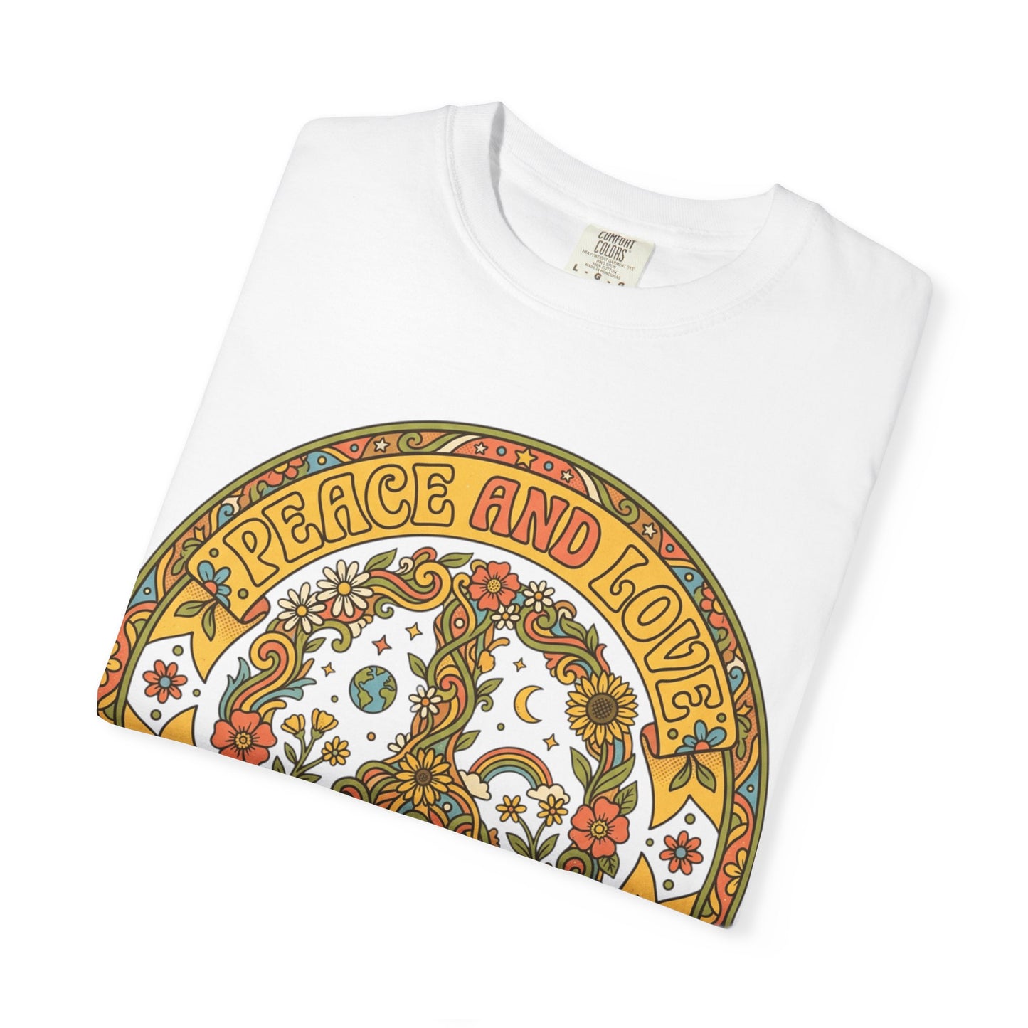 Peace & Love Retro Peace Sign T-Shirt — "Peace and Love to the Planet"