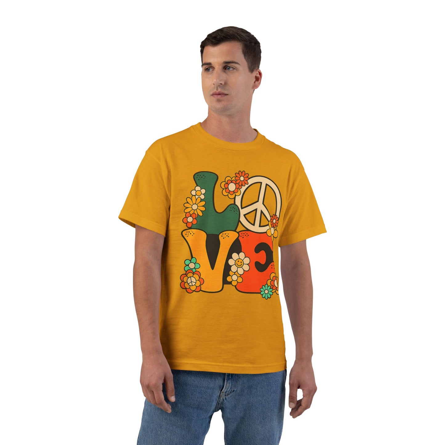 Peace & Love 1960s Graphic T-Shirt — Summer of Love Retro Tee