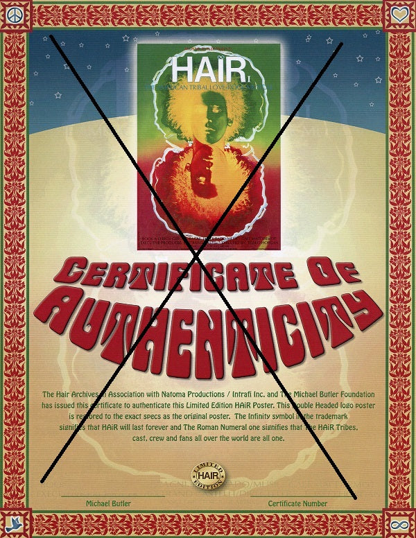 The Biltmore Theater 1968 HAiR the Musical offset print 20" x 14" unframed