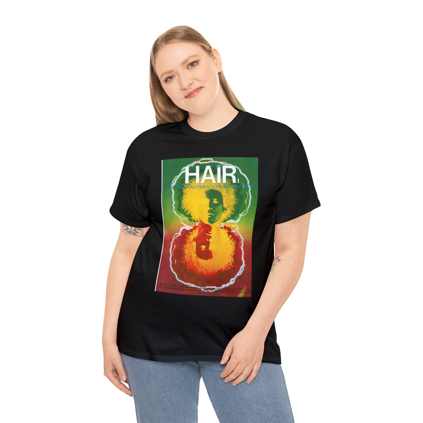 HAiR tee shirt with black color with women